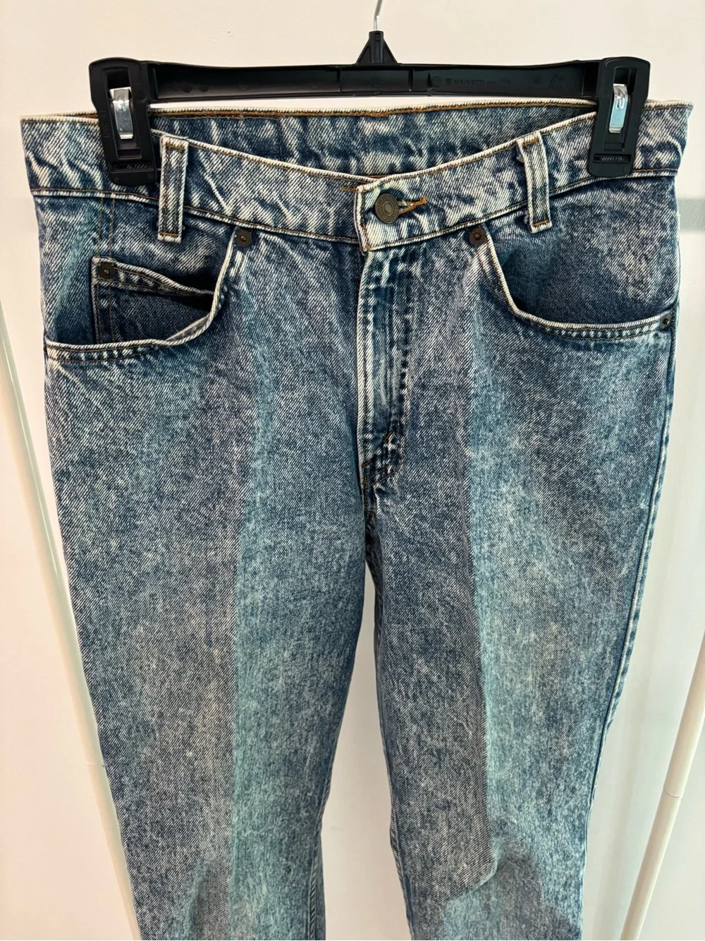 Vintage 1989 Levi's Men's Acid Wash Blue Straight‎ Jeans